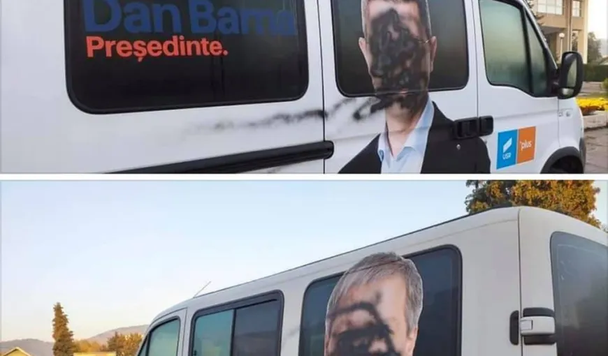 ALEGERI PREZIDENŢIALE 2019: Microbuzul de campanie al lui Dan Barna, vandalizat la Vâlcea