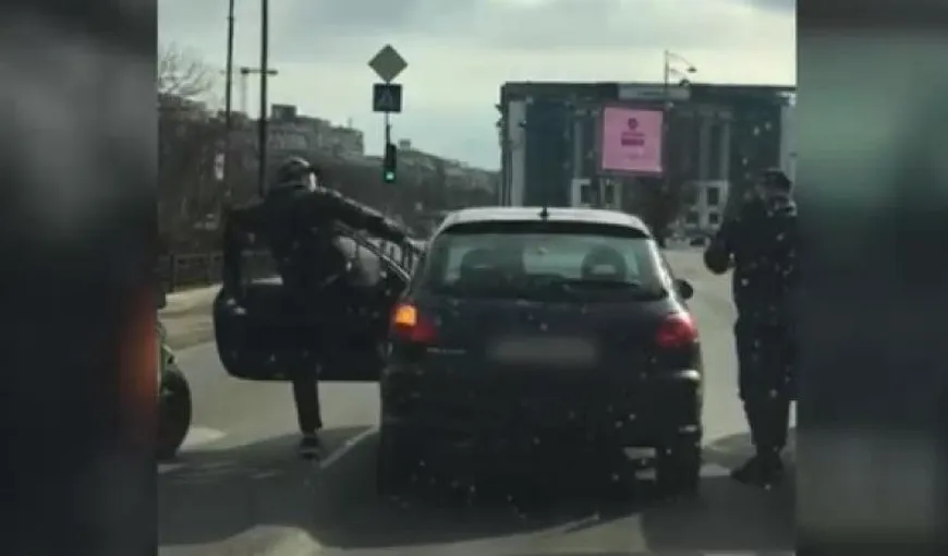Trei tineri reţinuţi în Bucureşti după o şicanare în trafic şi agresarea unui şofer