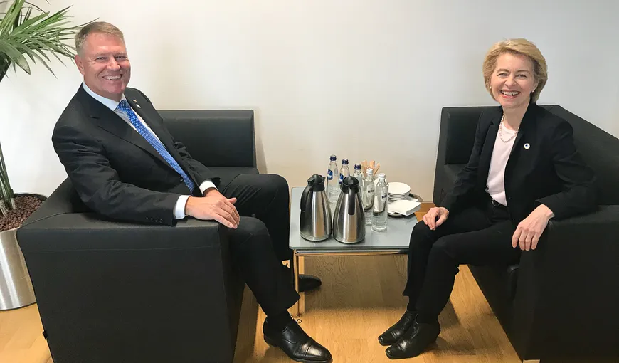 Klaus Iohannis s-a întâlnit cu Ursula von der Leyen, preşedintele ales al Comisiei Europene