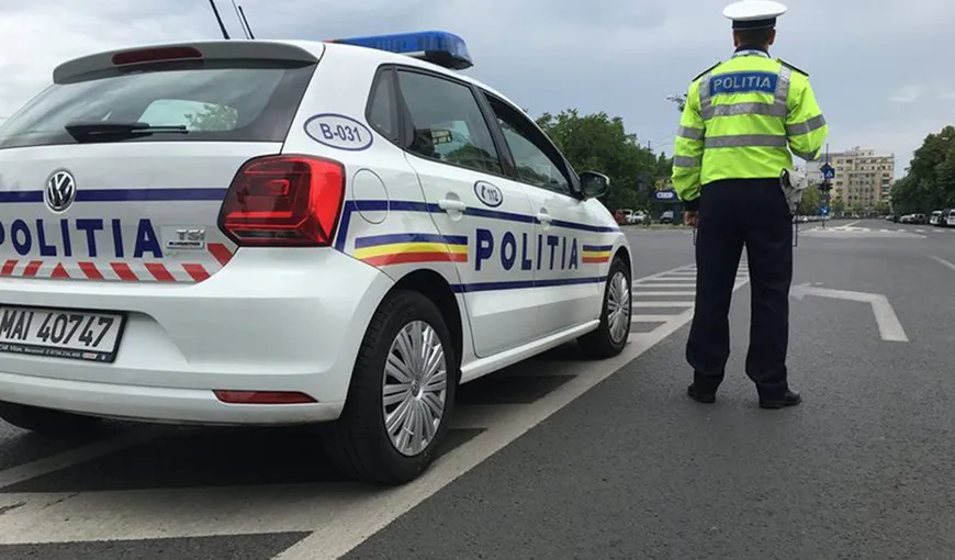 Un adolescent a lovit un poliţist cu o maşină furată, beat şi fără permis de conducere