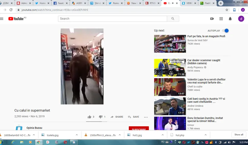 Se întâmplă în România, un bărbat a intrat cu calul în magazin. Imagini uluitoare surprinse în supermarket VIDEO