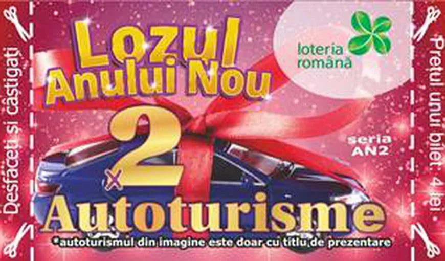 LOZUL ANULUI NOU. Loteria Română anunţă câştiguri în bani în valoare totală de 721.600 lei şi două autoturisme