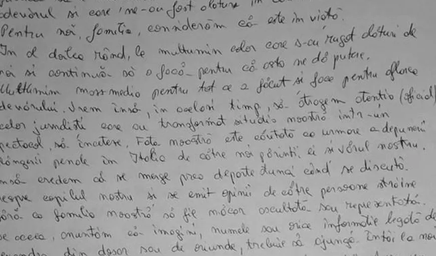 Cazul Caracal. Familia Alexandrei Măceşanu, scrisoare emoţionantă: „Copilul nostru nu este mort”