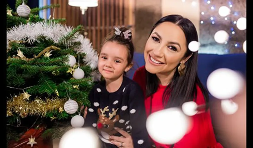 Andra, moment emoţionant împreună cu fiica ei, Eva. Au lansat un cântec de Crăciun VIDEO