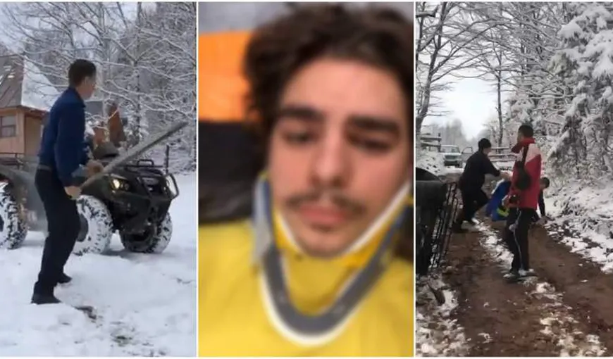 Turişti atacaţi cu bâtele în timpul unei plimbări cu ATV-uri în Arieşeni VIDEO