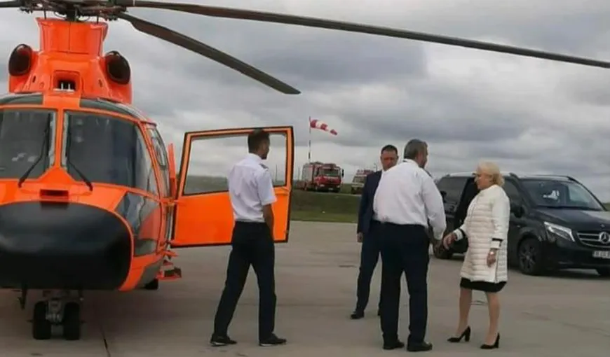 Viorica Dăncilă, despre turneul în Moldova cu elicopterul la Iaşi: A fost plătit din banii PSD