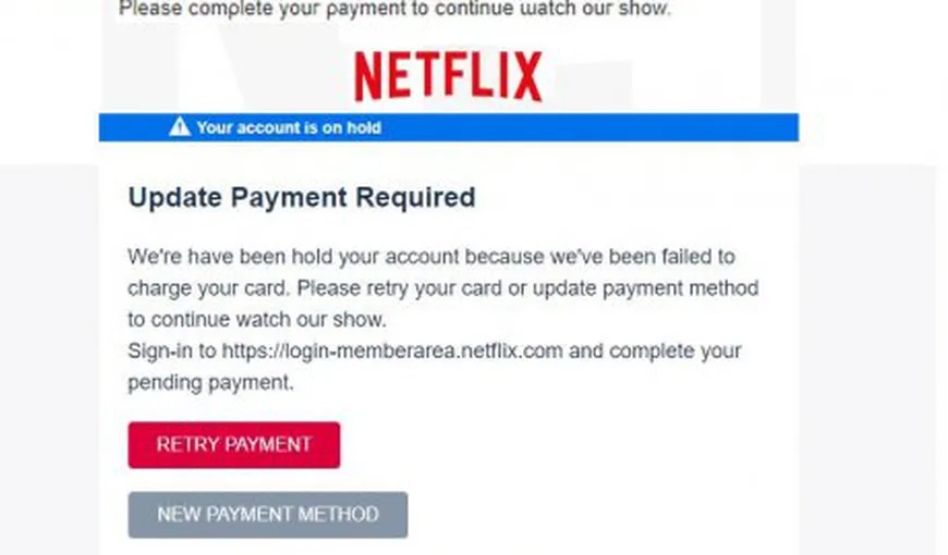 Netflix, implicată într-o tentativă de înşelătorie online. Atenţie la mailurile primite în aceste zile