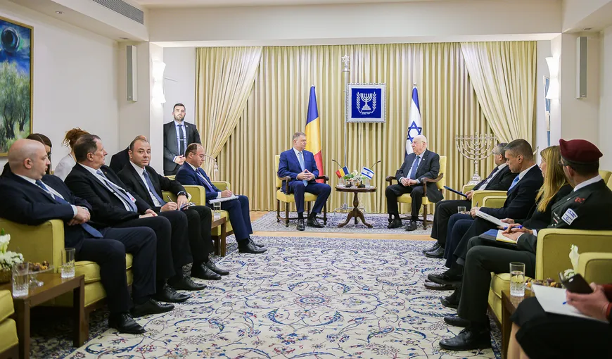 Preşedintele Iohannis, în vizita în Israel. Se va întâlni cu liderul Alianţei Albastru&Alb, Binyamin Gantz