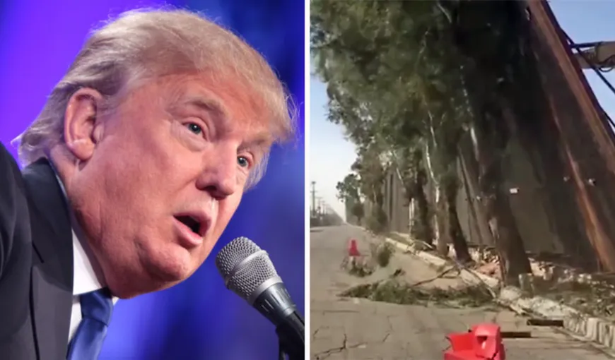 FABULOS Zidul lui Trump de la graniţa cu Mexic este luat de vânt VIDEO