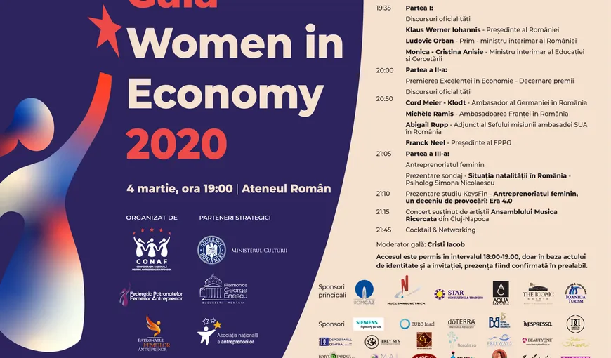 Gala Women in Economy 2020 premiază excelenţa în business