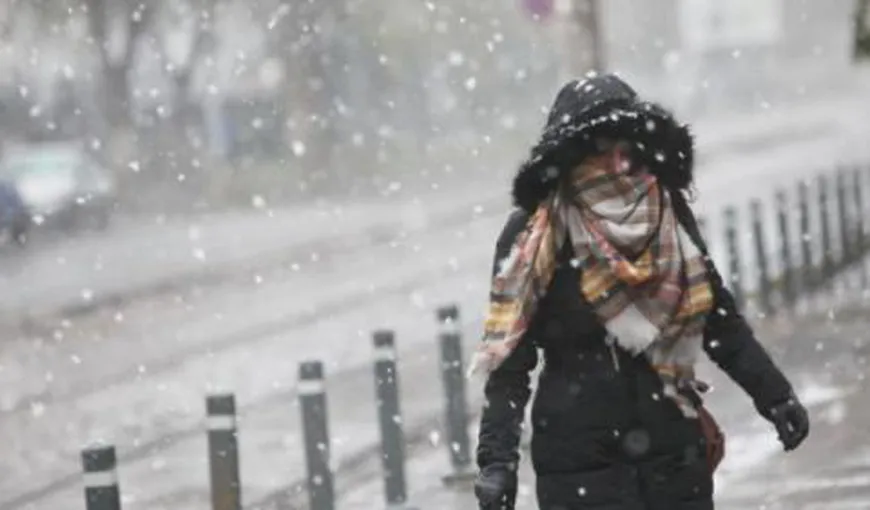 Cod GALBEN de vânt puternic şi ninsoare în România în următoarele ore