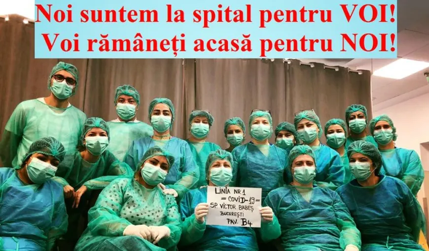 Mesajul medicilor de la „Victor Babeş”: „Noi suntem la spital pentru voi. Voi rămâneţi acasa pentru noi”