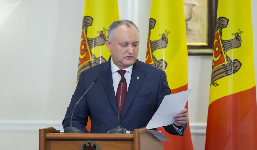 Igor Dodon anunţă dizolvarea Parlamentului