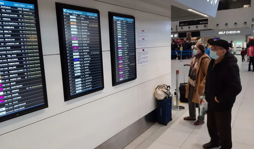 Reguli noi pentru călători pe Aeroportul Otopeni: Masca de protecţie şi păstrarea unei distanţe de 1 m între oameni, obligatorii