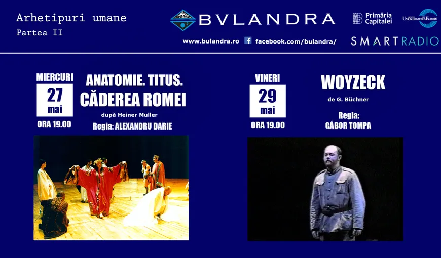 „Titus Andronicus” şi „Woyzeck” îşi dau întâlnire pe scena online a Teatrului „Bulandra”