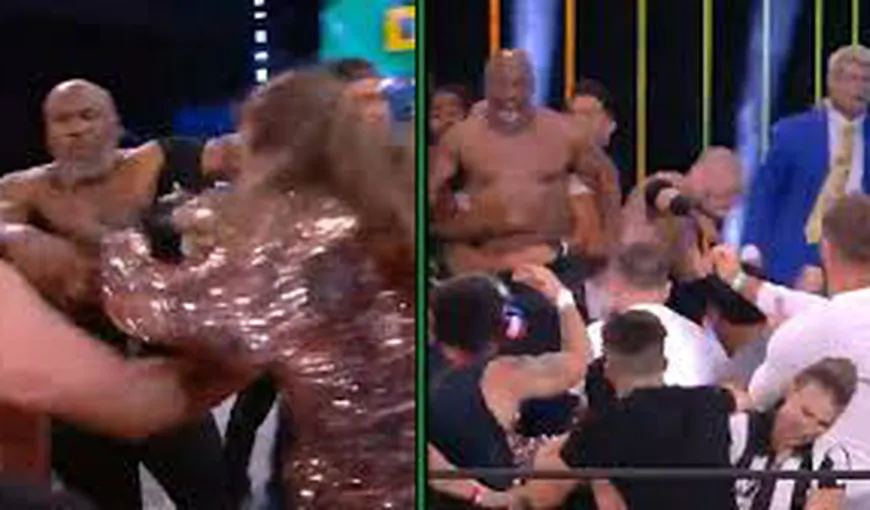 Mike Tyson, HAOS TOTAL în ringul de wrestling. A provocat o bătaie generală VIDEO