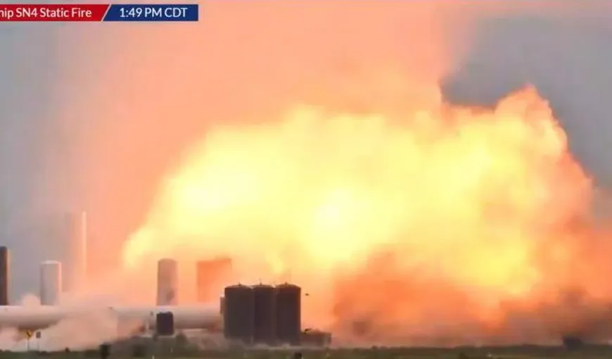 Nava spaţială „Starship” a SpaceX a explodat în timpul unui test transmis în direct VIDEO