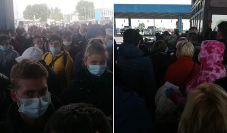 Revoltă în vamă la Nădlac! Jandarmii au fost îmbrânciţi de sute de oameni care au aşteptat de ore în şir să treacă graniţa VIDEO