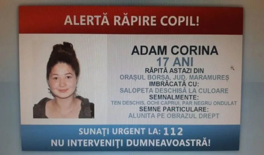 Adolescenta răpită din centrul oraşului Borşa a fost găsită în Arad