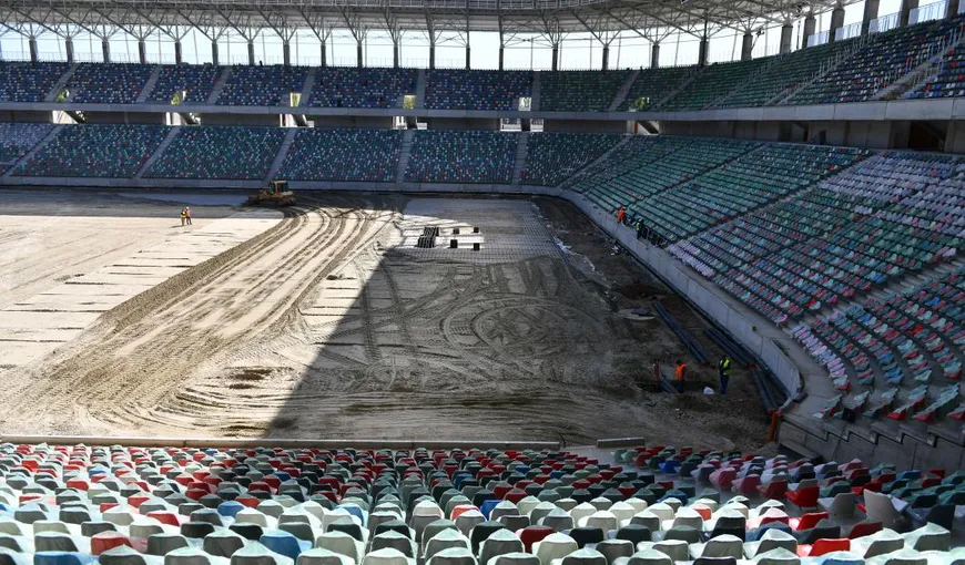 Macarale râd în soare! Imagini noi cu stadioanele care se ridică în Bucureşti VIDEO