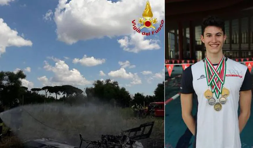Tragedie aviatică în Italia, doi sportivi au murit într-un accident. Avionul s-a prăbuşit în apropierea Romei