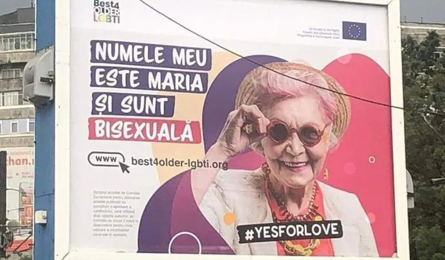 Surpriză uriaşă! Cine este de fapt Maria, pensionara de pe panourile LGBTI care au stârnit mânia Patriarhiei Române