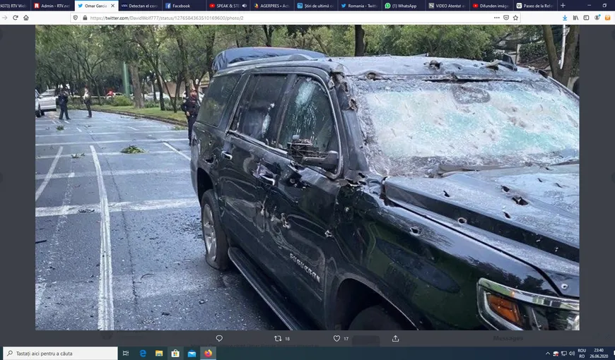 Atentat la viaţa şefului securităţii din Mexico City, două gărzi de corp au fost ucise. Totul s-a petrecut în centrul capitalei VIDEO