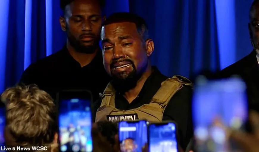 Kanye West a izbucnit în lacrimi în timpul primei sale campanii prezidenţiale: „Aproape mi-am ucis fiica! Avea pastilele în mână”