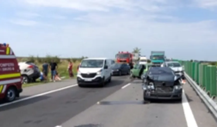 Accident cu cinci maşini pe Autostrada Soarelui. Patru persoane au fost rănite UPDATE