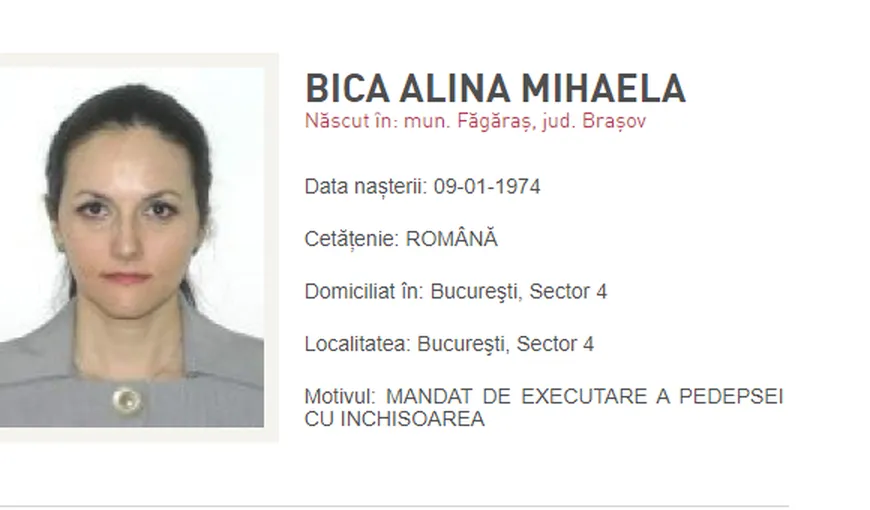 Alina Bica a fost REŢINUTĂ în Italia. Fosta şefă DIICOT e dată în urmărire pentru o condamnare definitivă la închisoare