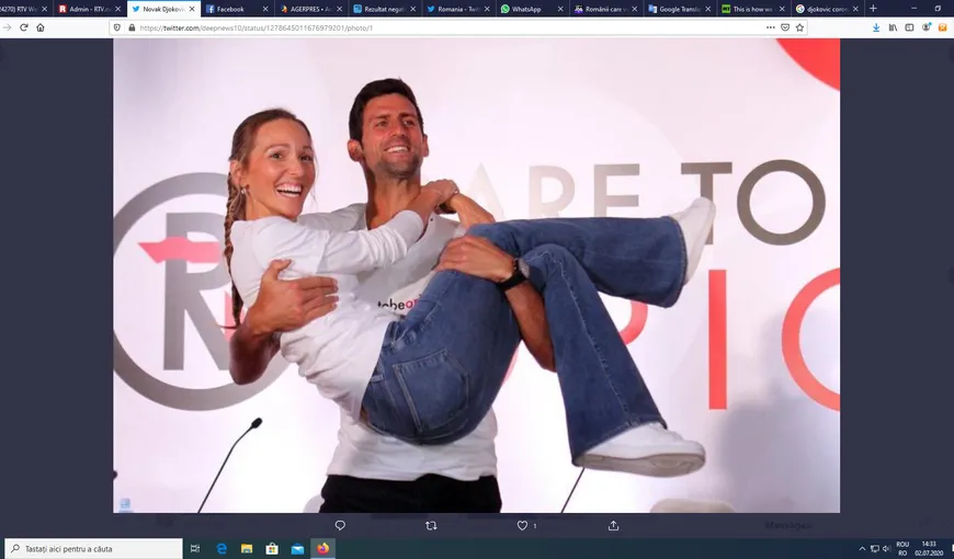 Novak Djokovic s-a vindecat de coronavirus în mai puţin de zece zile. Au sosit rezultatele şi pentru soţia sa, Jelena