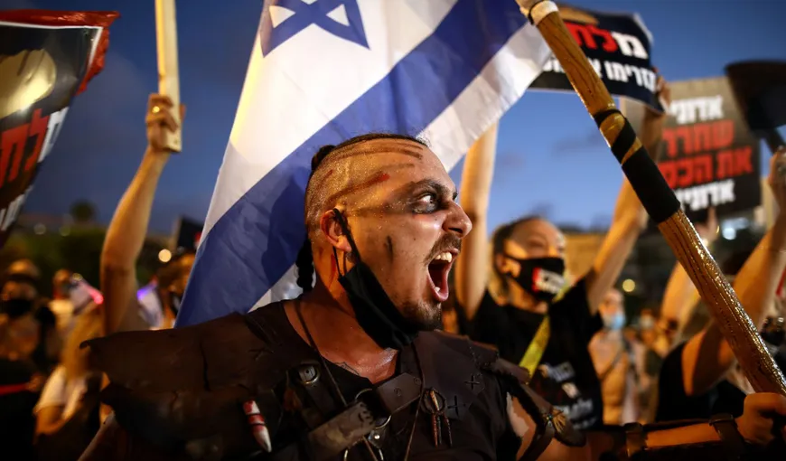 Mii de israelieni au protestat împotriva reacţiei guvernului la criza coronavirusului