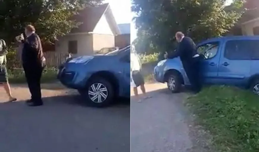 Primar din Suceava, filmat în timp ce înjura un localnic după ce a ajuns cu maşina în şanţ. „Bă, pu..că, tu eşti mare?” VIDEO
