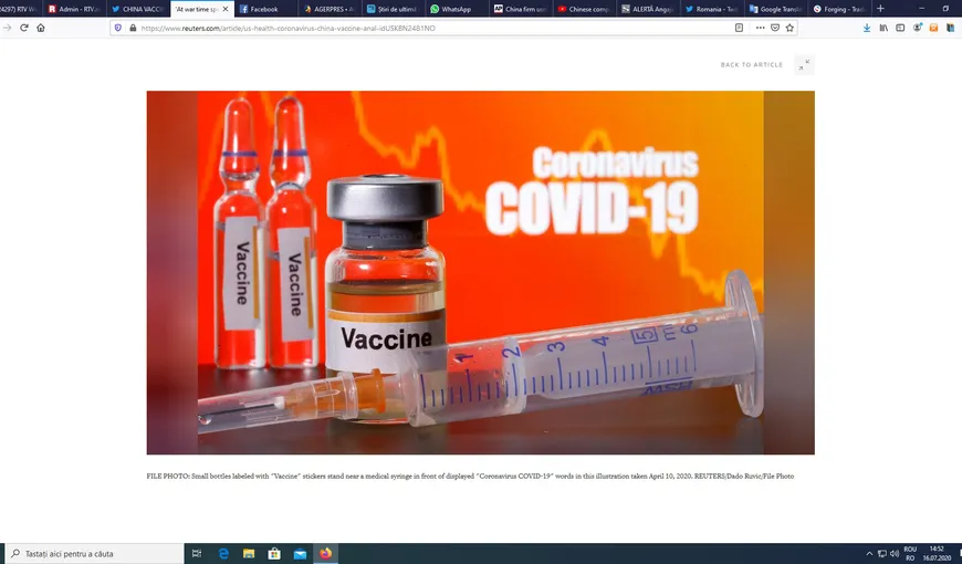 COVID-19. Goana după antidot nu mai respectă nicio morală. O companie chineză testează noul vaccin pe propriii angajaţi VIDEO