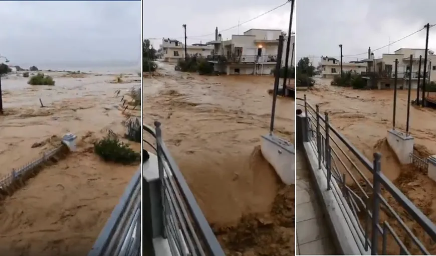 Inundaţii în Grecia. Trei persoane au murit, zeci de locuinţe sunt afectate VIDEO