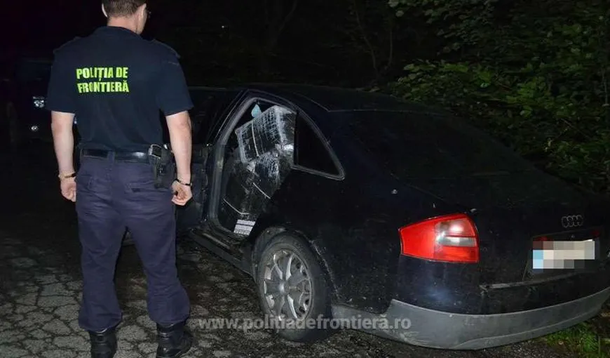 Poliţia de frontieră a descoperit o maşină abandonată cu ţigări de contrabandă în valoare de 35.000 de euro