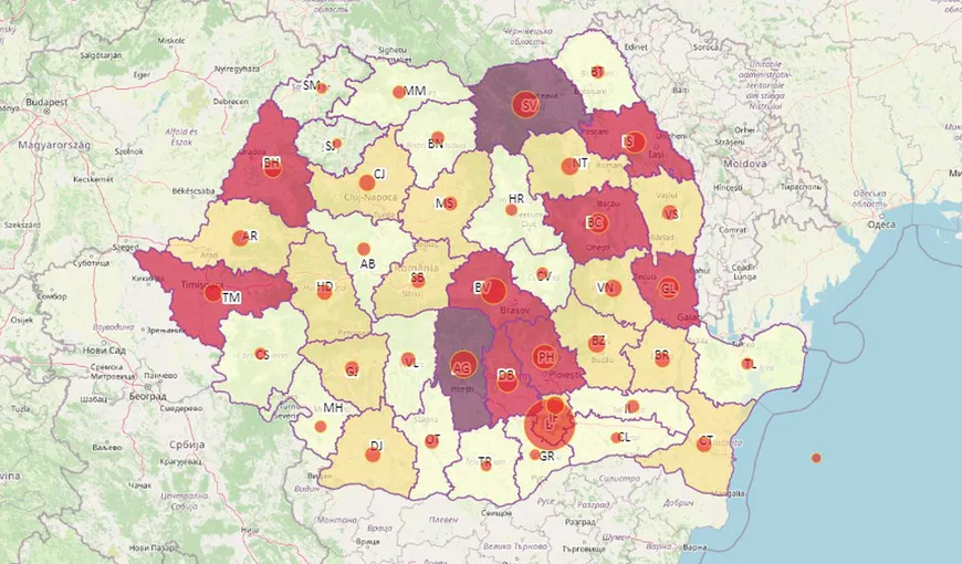 București și Cluj, în topul județelor cu cele mai multe cazuri de COVID. Rata de infectare e în creștere la nivel național