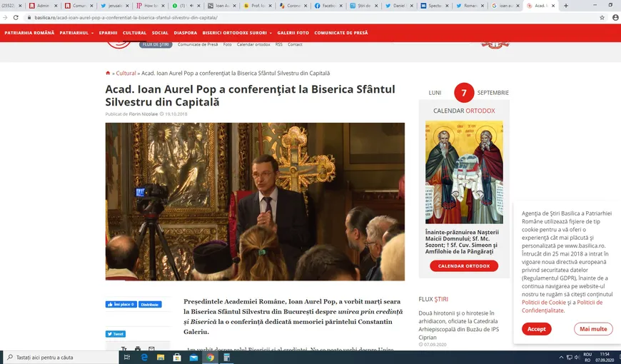 Preşedintele Academiei Române: „Aş vota cu cei care apără credinţa în Dumnezeu şi care nu dau foc catedralelor”