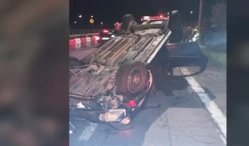 Accident grav provocat de un şofer beat şi fără permis, pe Autostrada Soarelui