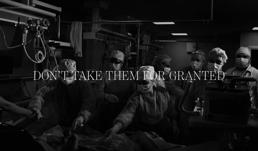 „Don’t Take Them for Granted”, video manifest dedicat personalului medical
