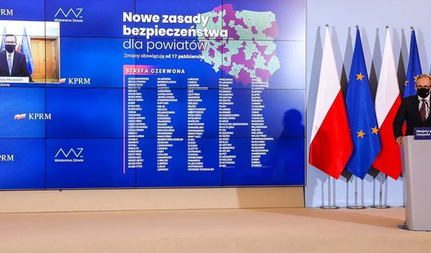 Polonia revine la restricţiile din primăvară. Guvernul de la Varşovia a anunţat sectoarele în care activitatea va fi închisă sau redusă