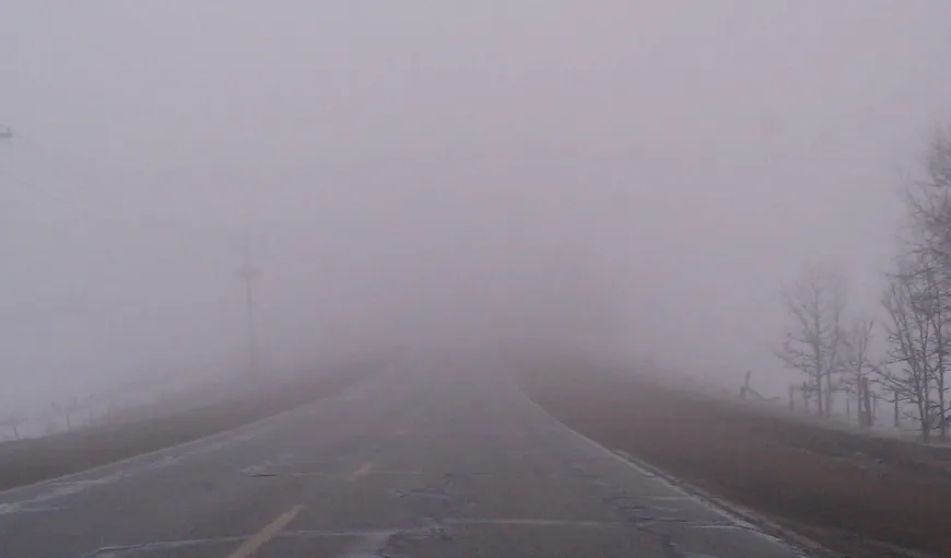Cod GALBEN de ceaţă în România. Vizibiltatea scade sub 50 de metri