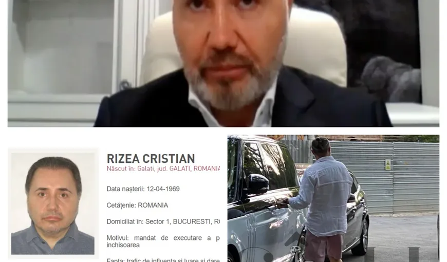 Umilinţă pentru Poliţie. Cristian Rizea, fugar căutat internaţional, în direct la un post TV, al cărui director se recomandă