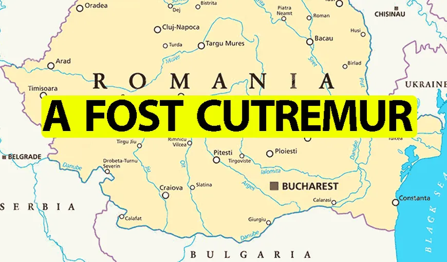 Cutremur în România. Seismul s-a produs în zona seismică Vrancea