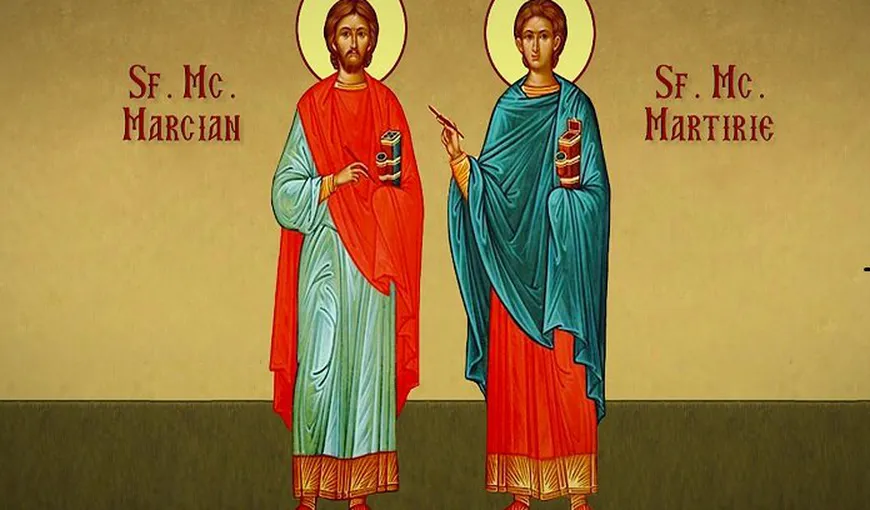 CALENDAR ORTODOX 25 OCTOMBRIE 2020 Sf. Marcian şi Martirie, mari făcători de minuni. Rugăciunea rostită către ei nu rămâne fără răspuns