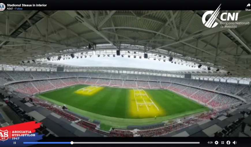 Imagini cu noul stadion al Stelei. Cum arată arena din Ghencea, în interior VIDEO