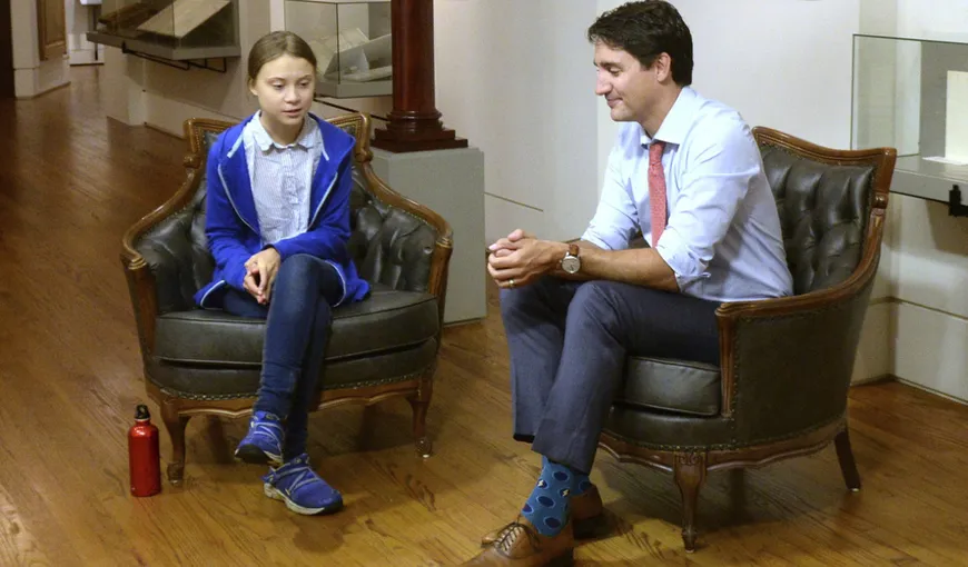 Justin Trudeau, premierul Canadei, păcălit de doi farsori că vorbeşte la telefon cu activista Greta Thunberg