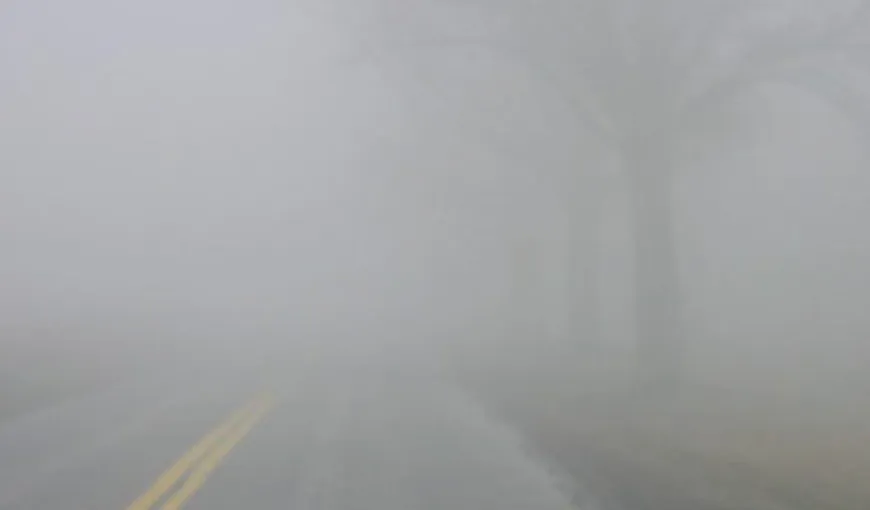 Cod GALBEN de ceaţă în România. Judeţele unde vizibilitatea scade sub 50 de metri