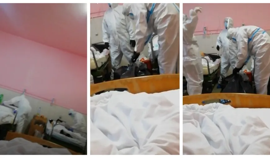 Femeie cu COVID-19 moartă în salon şi pusă direct în sac pentru înmormântare în faţa celorlalţi pacienţi VIDEO