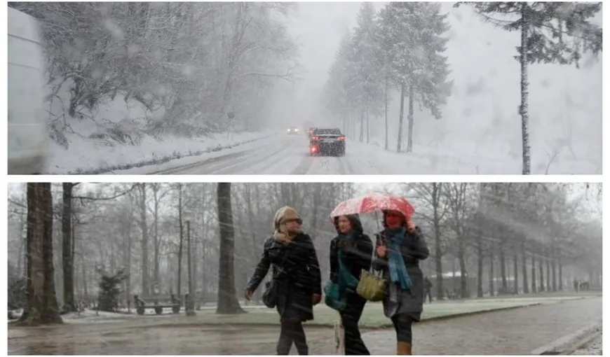 PROGNOZA METEO. Val de aer polar peste România. Se anunţă ninsoare inclusiv la Bucureşti